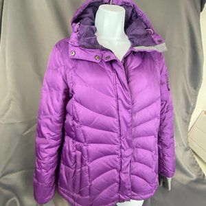 Lands End Purple Puffer Down Jacket Size Small 6-8